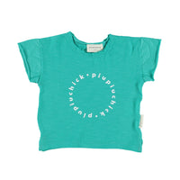 Piupiuchick Green Jersey Logo Baby Tee