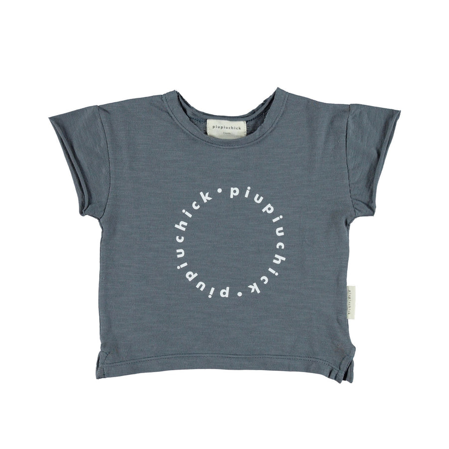 Piupiuchick Grey Jerey Logo Baby Tee