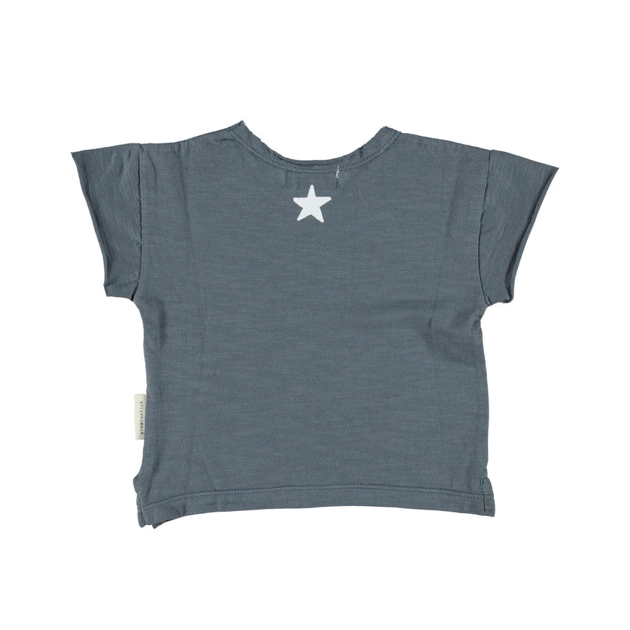 Piupiuchick Grey Jerey Logo Baby Tee