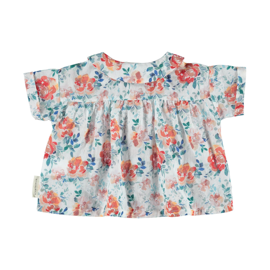 Piupiuchick Flowers Gauze Baby Collar Blouse