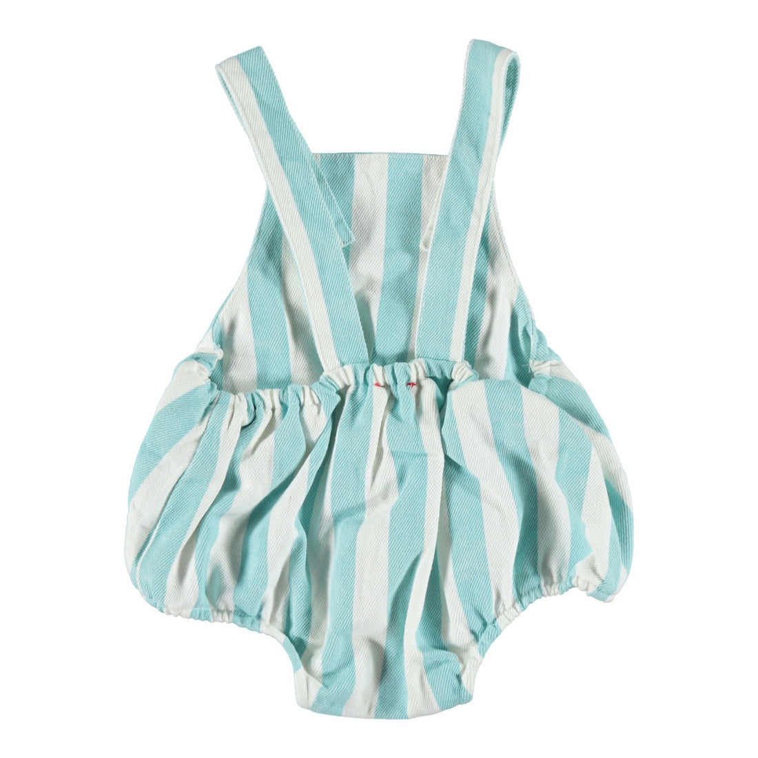 Piupiuchick Light Blue Stripes Pocket Romper
