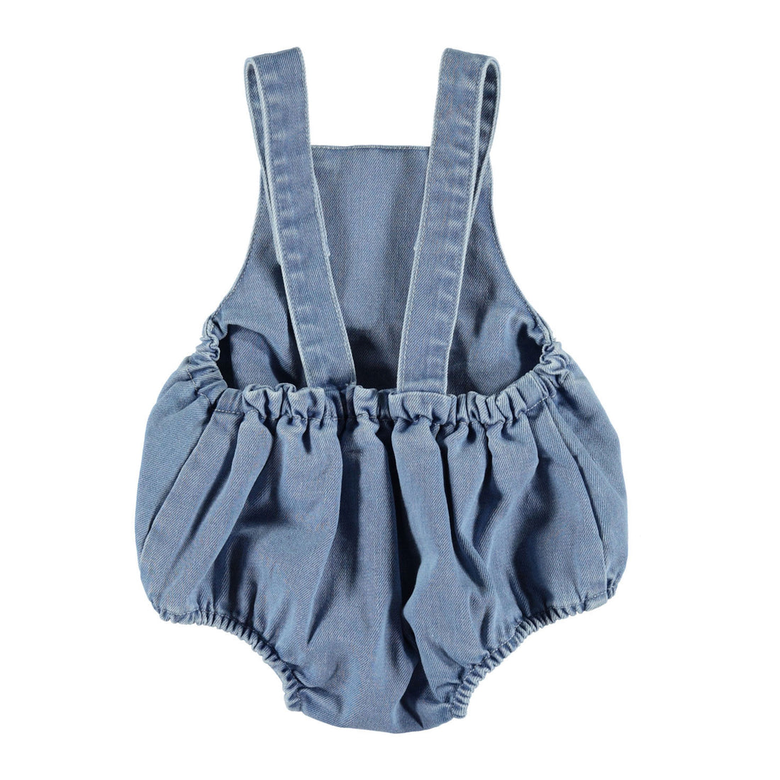 Piupiuchick Washed Blue Denim Pocket Romper