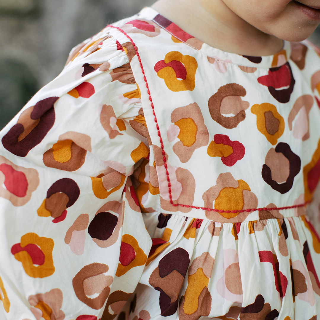 Pink Chicken Arianna Bubble - Multi Leopard