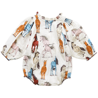 Pink Chicken Brayden Bubble - Multi Horses