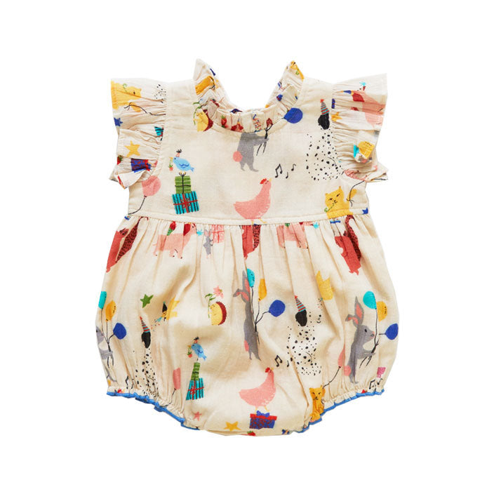 Pink Chicken Birthday Buddies Jennifer Romper
