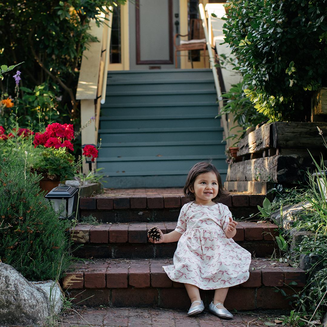open lace back dress Pink Chicken Bow Dress / 6-12M  PARACHUTE BROOKLYN