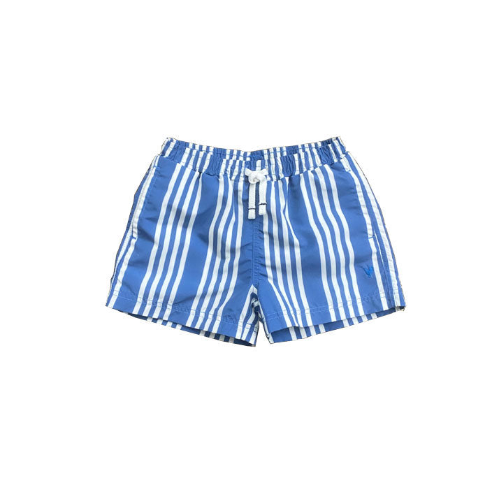 Pink Chicken Stellar Column Stripe Boys Swim Trunk