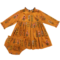 Pink Chicken Vera Dress Set - Gold Field Floral