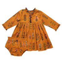 Pink Chicken Vera Dress Set - Gold Field Floral