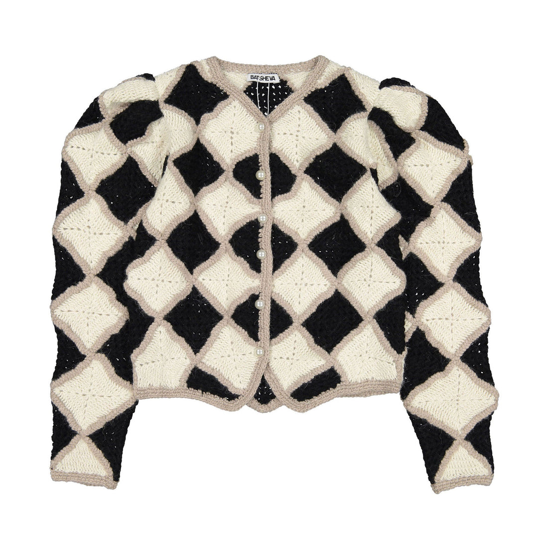 Batsheva sweaters Batsheva Black Patchwork Ina Women&