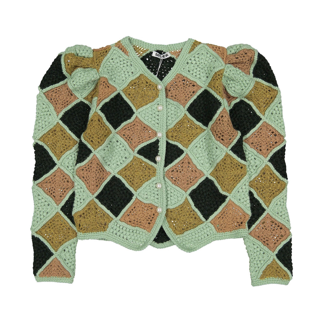Batsheva sweaters Batsheva Mint Patchwork Ina Women&