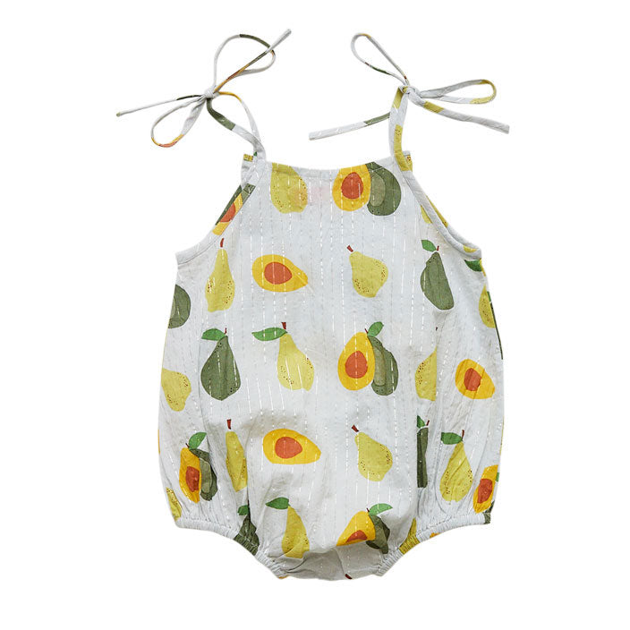 Pink Chicken Wan Blue Avocado Pear Ester Romper