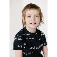 Beau Loves Black Journal Text Allover T-Shirt
