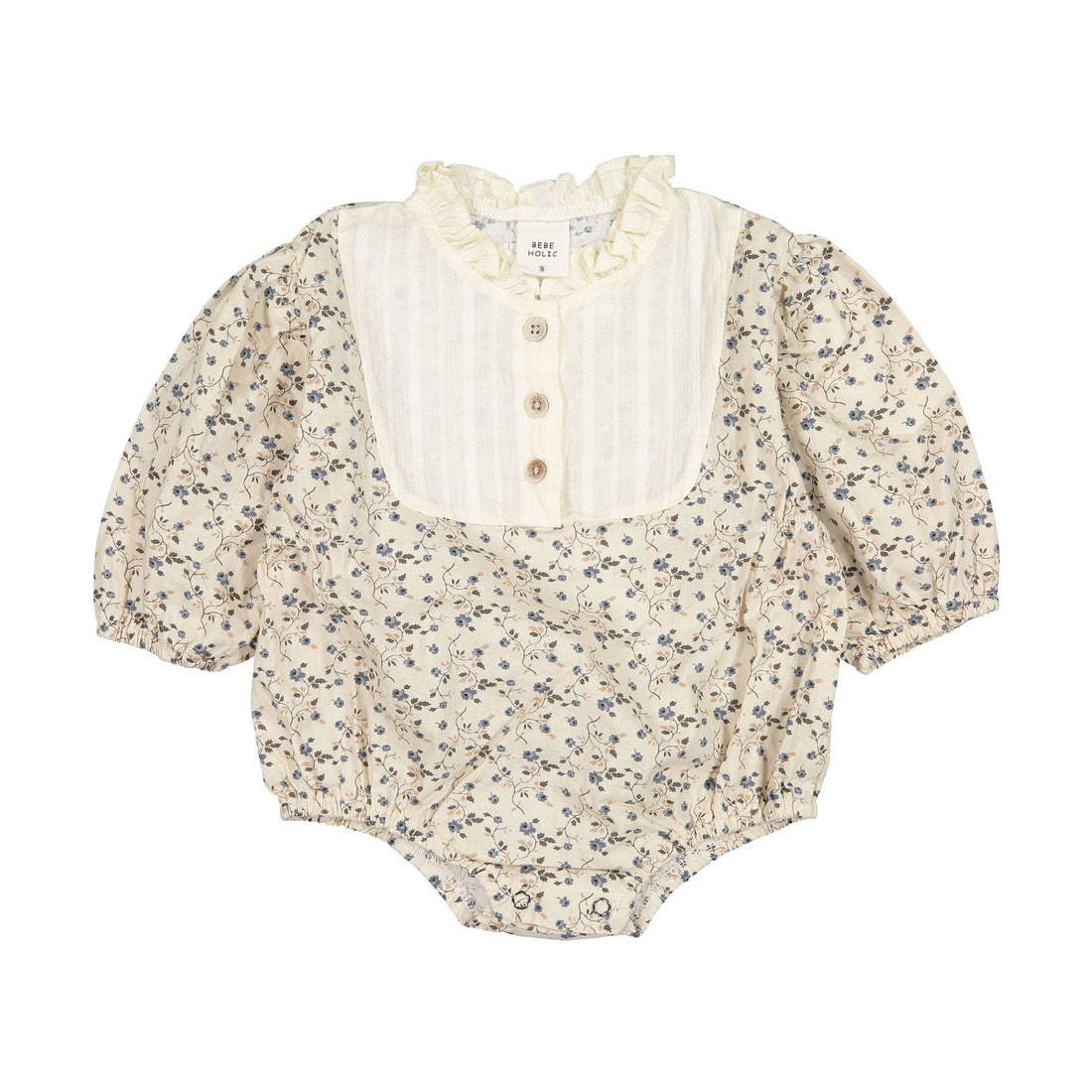 Bebe Holic rompers Bebe Holic Beige Flower Romper