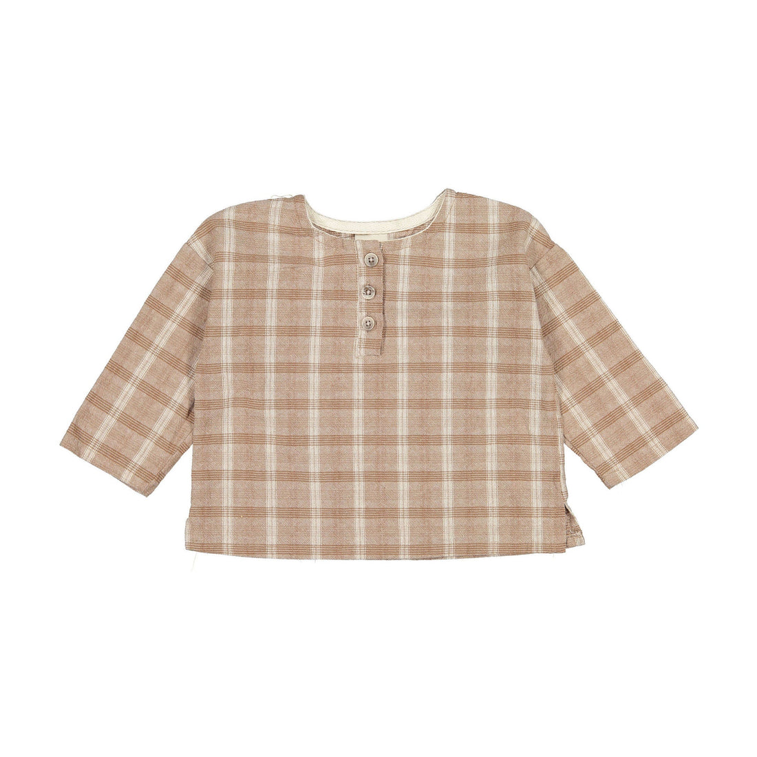 Bebe Holic shirts Bebe Holic Brown Check Shirt
