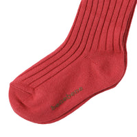 Bene Bene accessories Bene Bene Carmine Red Oui Long Ribbed Socks
