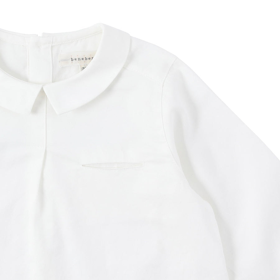Bene Bene blouses Bene Bene Ivory Pure Slit Shirt