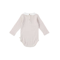 Bene Bene bodysuits Bene Bene Grayish Pink Baby Wheatflower Stitch Bodysuit