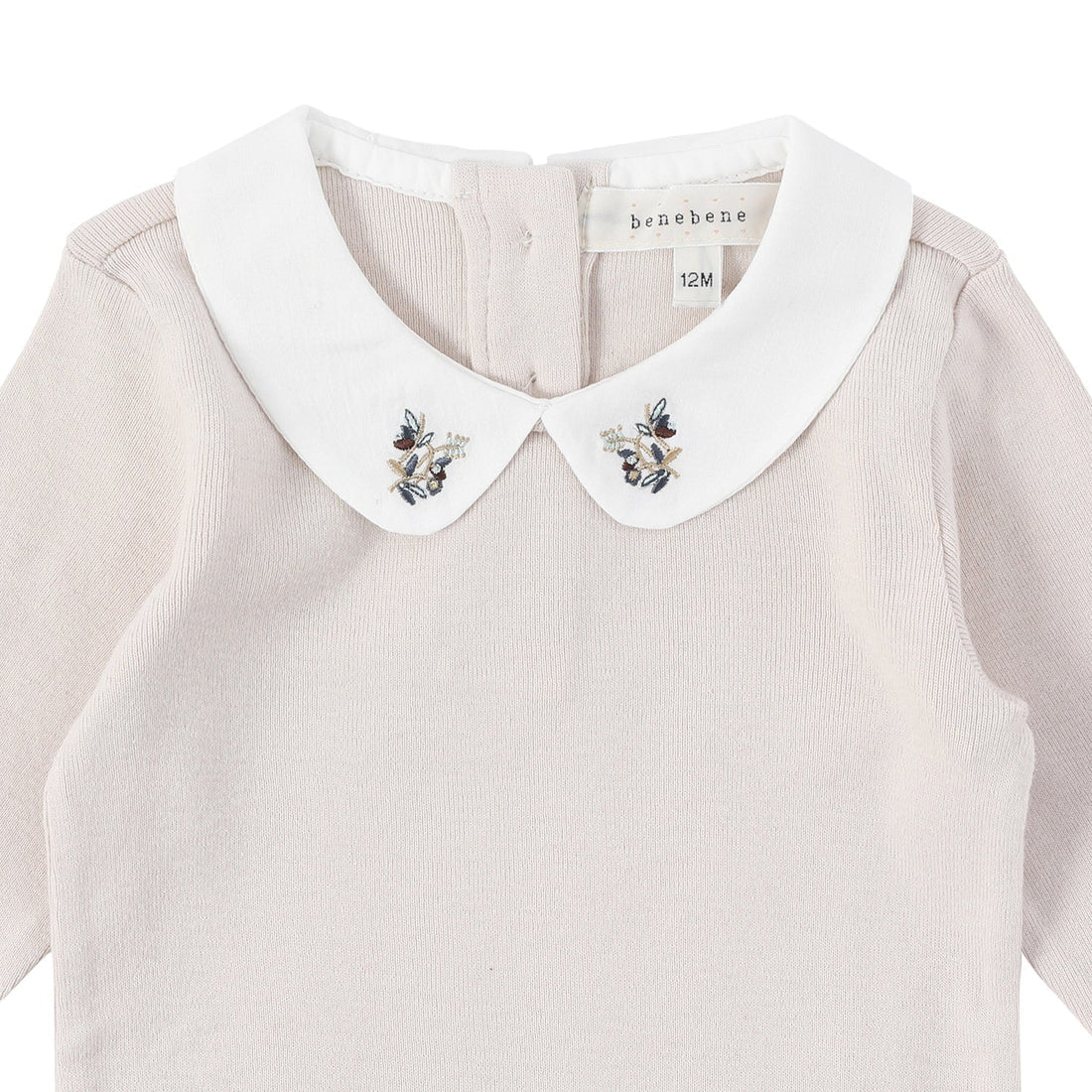 Bene Bene bodysuits Bene Bene Grayish Pink Baby Wheatflower Stitch Bodysuit