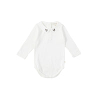 Bene Bene bodysuits Bene Bene Ivory Baby Wheatflower Stitch Bodysuit