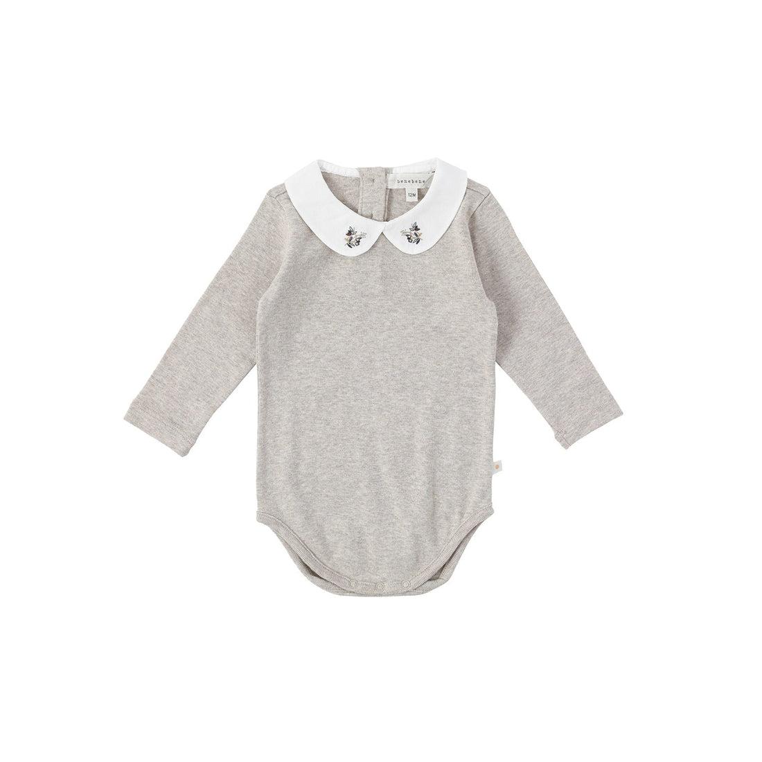 Bene Bene bodysuits Bene Bene Oatmeal Baby Wheatflower Stitch Bodysuit