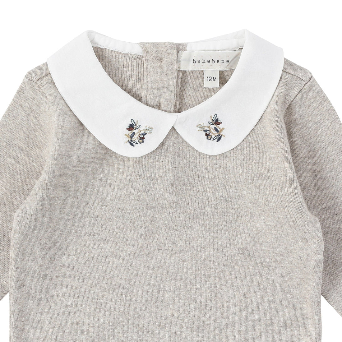 Bene Bene bodysuits Bene Bene Oatmeal Baby Wheatflower Stitch Bodysuit