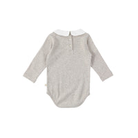 Bene Bene bodysuits Bene Bene Oatmeal Baby Wheatflower Stitch Bodysuit