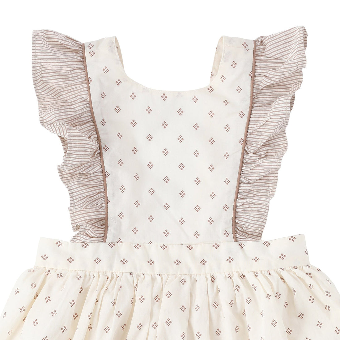 Bene Bene dresses Bene Bene Brick Rael Frill Apron Dress