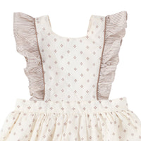 Bene Bene dresses Bene Bene Brick Rael Frill Apron Dress