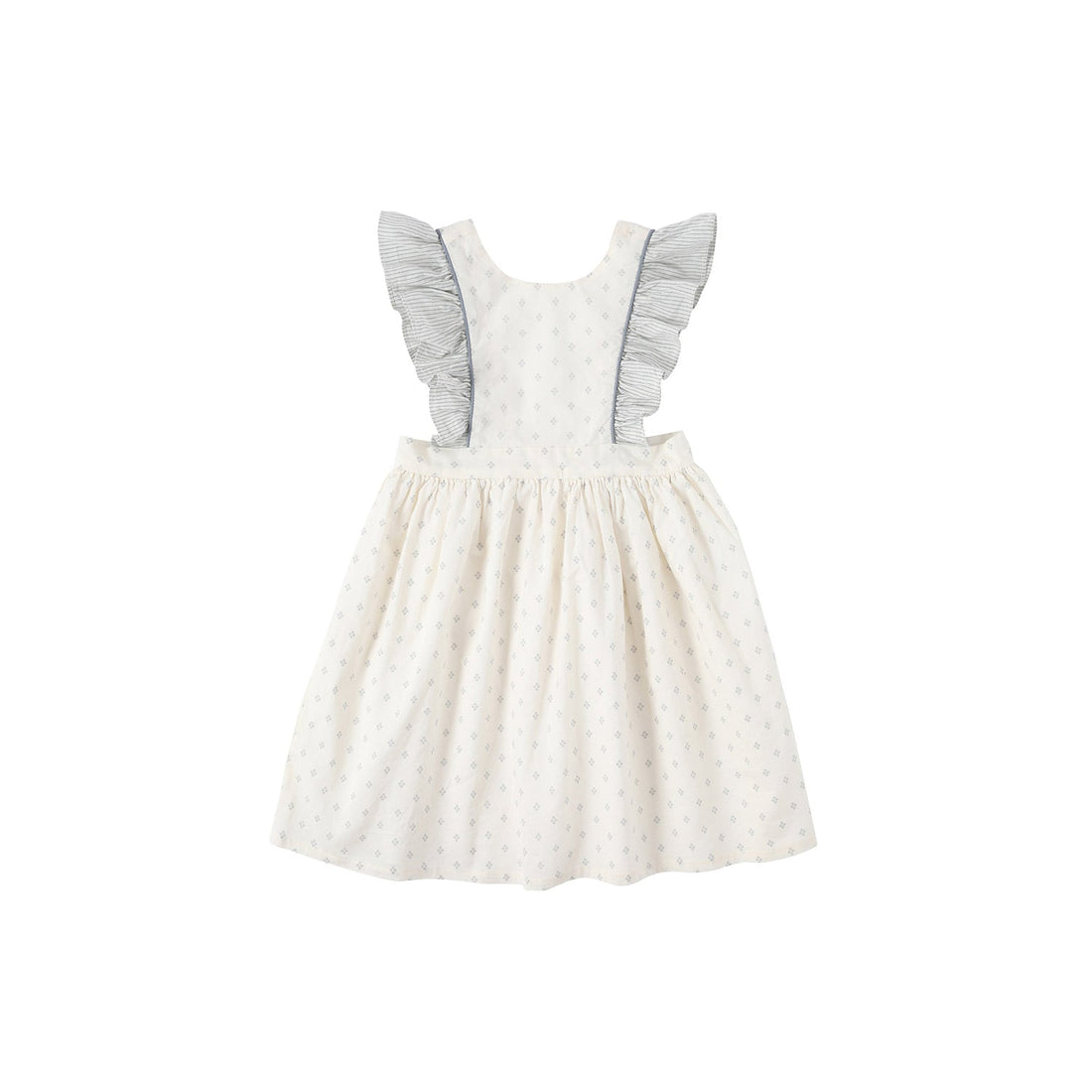 Bene Bene dresses Bene Bene Grayish Blue Rael Frill Apron Dress