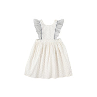 Bene Bene dresses Bene Bene Grayish Blue Rael Frill Apron Dress