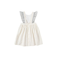 Bene Bene dresses Bene Bene Grayish Blue Rael Frill Apron Dress