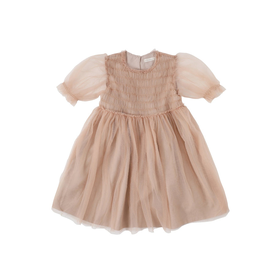 Bene Bene dresses Bene Bene Indian Pink Full Smocking Dress