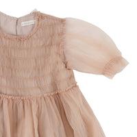 Bene Bene dresses Bene Bene Indian Pink Full Smocking Dress