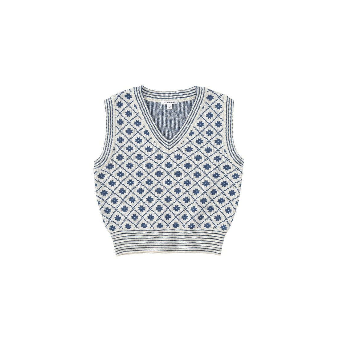 Bene Bene knitwear Bene Bene Blue Olivier Knit Vest