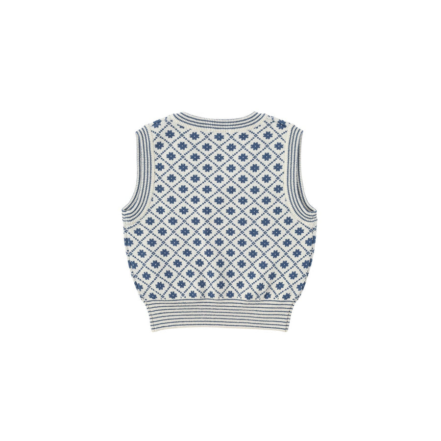 Bene Bene knitwear Bene Bene Blue Olivier Knit Vest