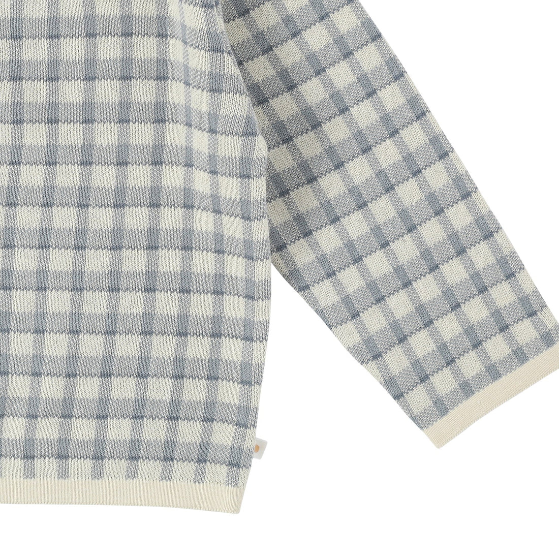 Bene Bene knitwear Bene Bene Grayish Blue Vintage Check Knit Cardigan