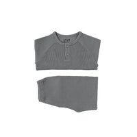 Bene Bene knitwear Bene Bene Greenish Grey Comfy Waffle Twinset
