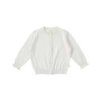 Bene Bene knitwear Bene Bene Lemon Ecru Cotton Curly Knit Cardigan