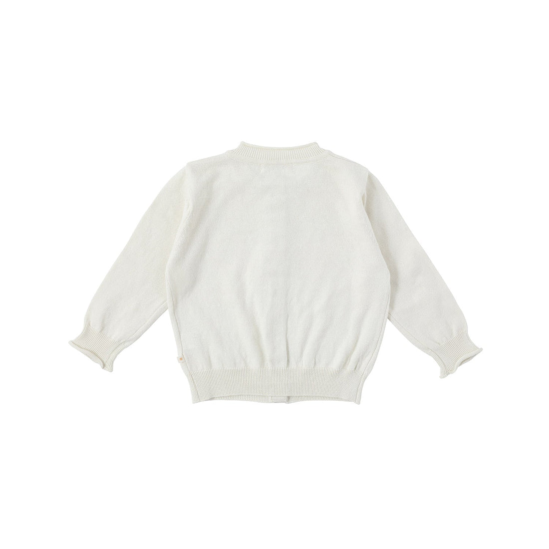 Bene Bene knitwear Bene Bene Lemon Ecru Cotton Curly Knit Cardigan