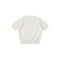 Bene Bene knitwear Bene Bene Lemon Ecru Cotton Curly Knit Top