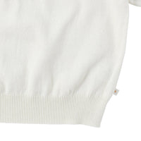 Bene Bene knitwear Bene Bene Lemon Ecru Cotton Curly Knit Top