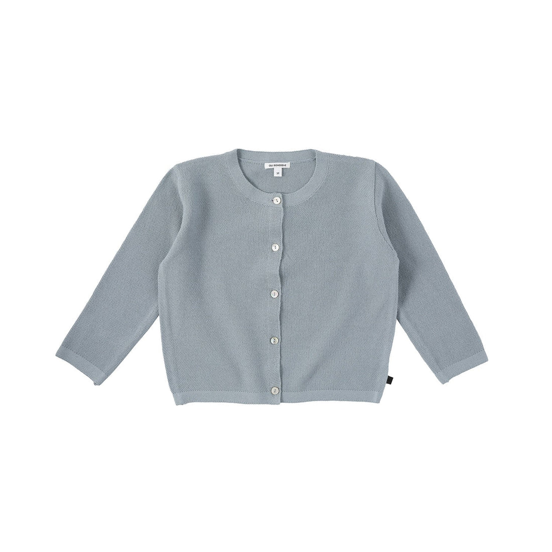Bene Bene knitwear Bene Bene Light Blue Inn Waffle Knit Cardigan