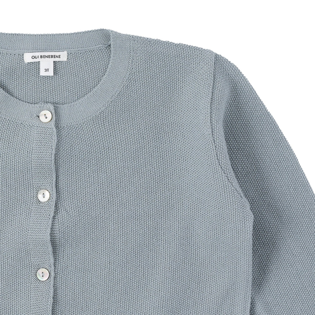 Bene Bene knitwear Bene Bene Light Blue Inn Waffle Knit Cardigan