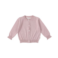 Bene Bene knitwear Bene Bene Pink Cotton Curly Knit Cardigan