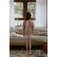 Bene Bene knitwear Bene Bene Pink Cotton Curly Knit Cardigan