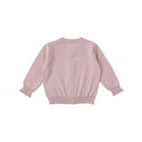 Bene Bene knitwear Bene Bene Pink Cotton Curly Knit Cardigan