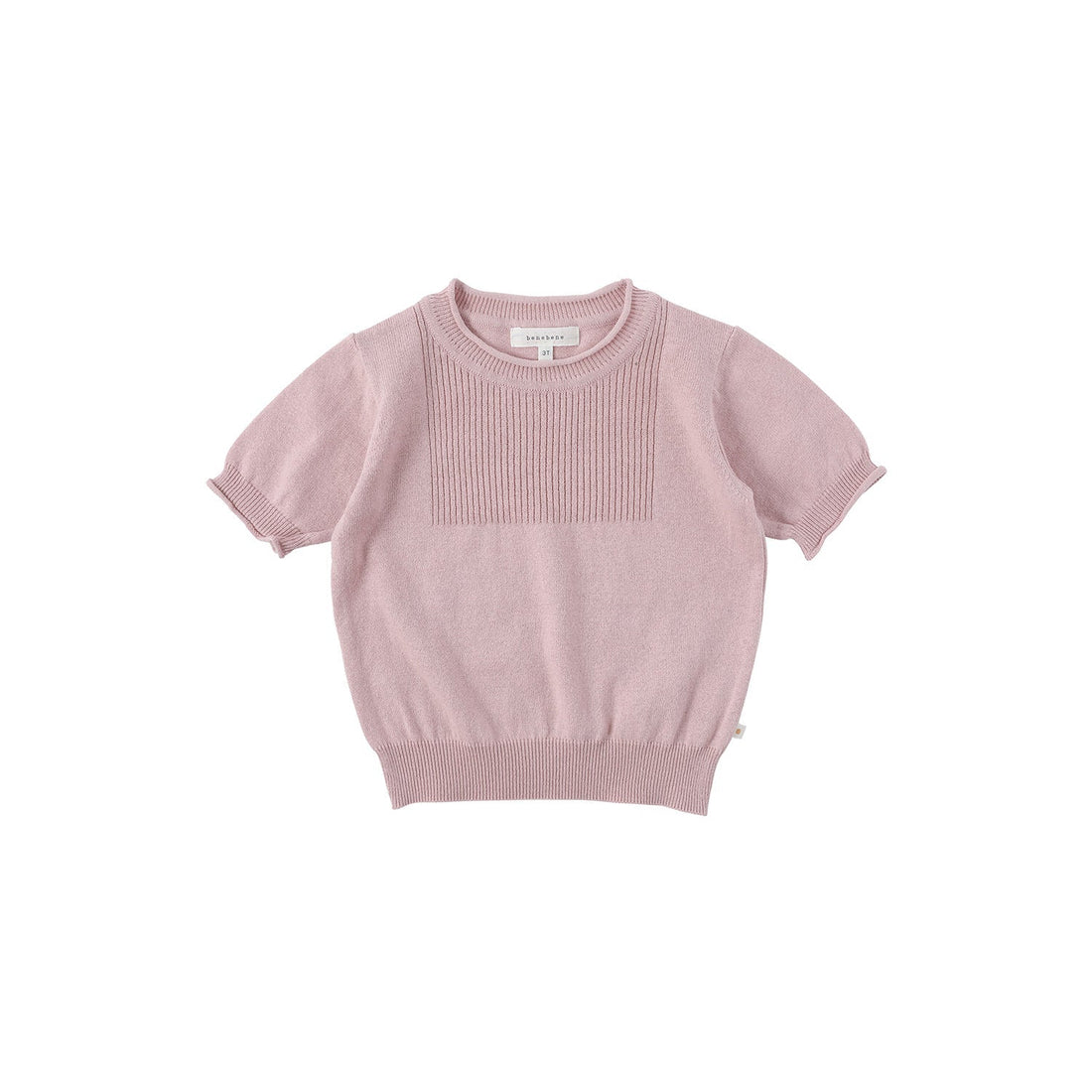 Bene Bene knitwear Bene Bene Pink Cotton Curly Knit Top