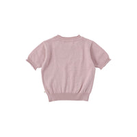Bene Bene knitwear Bene Bene Pink Cotton Curly Knit Top