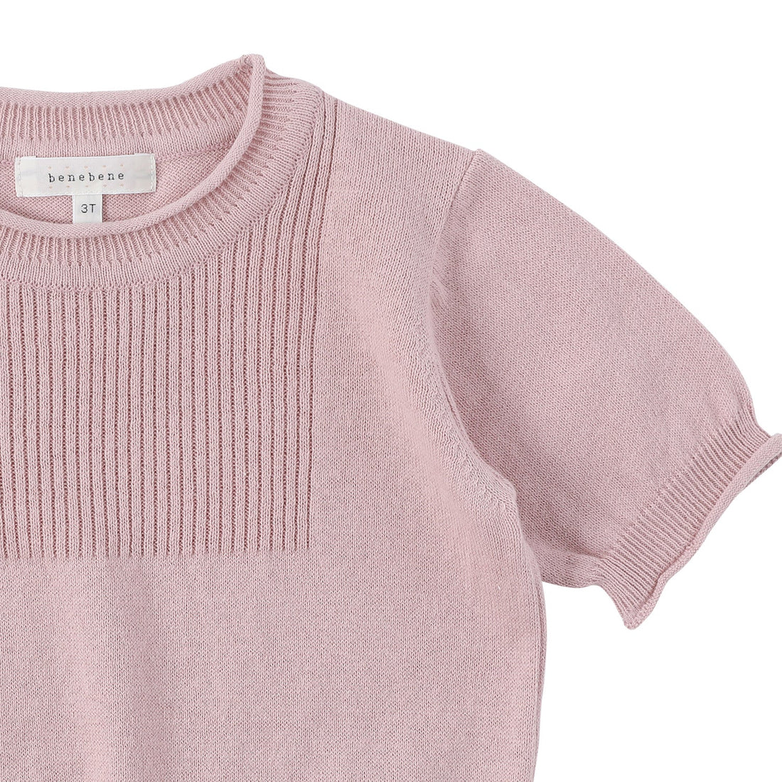 Bene Bene knitwear Bene Bene Pink Cotton Curly Knit Top